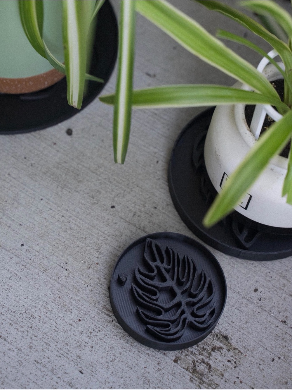 Monstera Leaf Plant Saucer Tray Plant Decor -Size S, 4”w - Picture 3 of 8